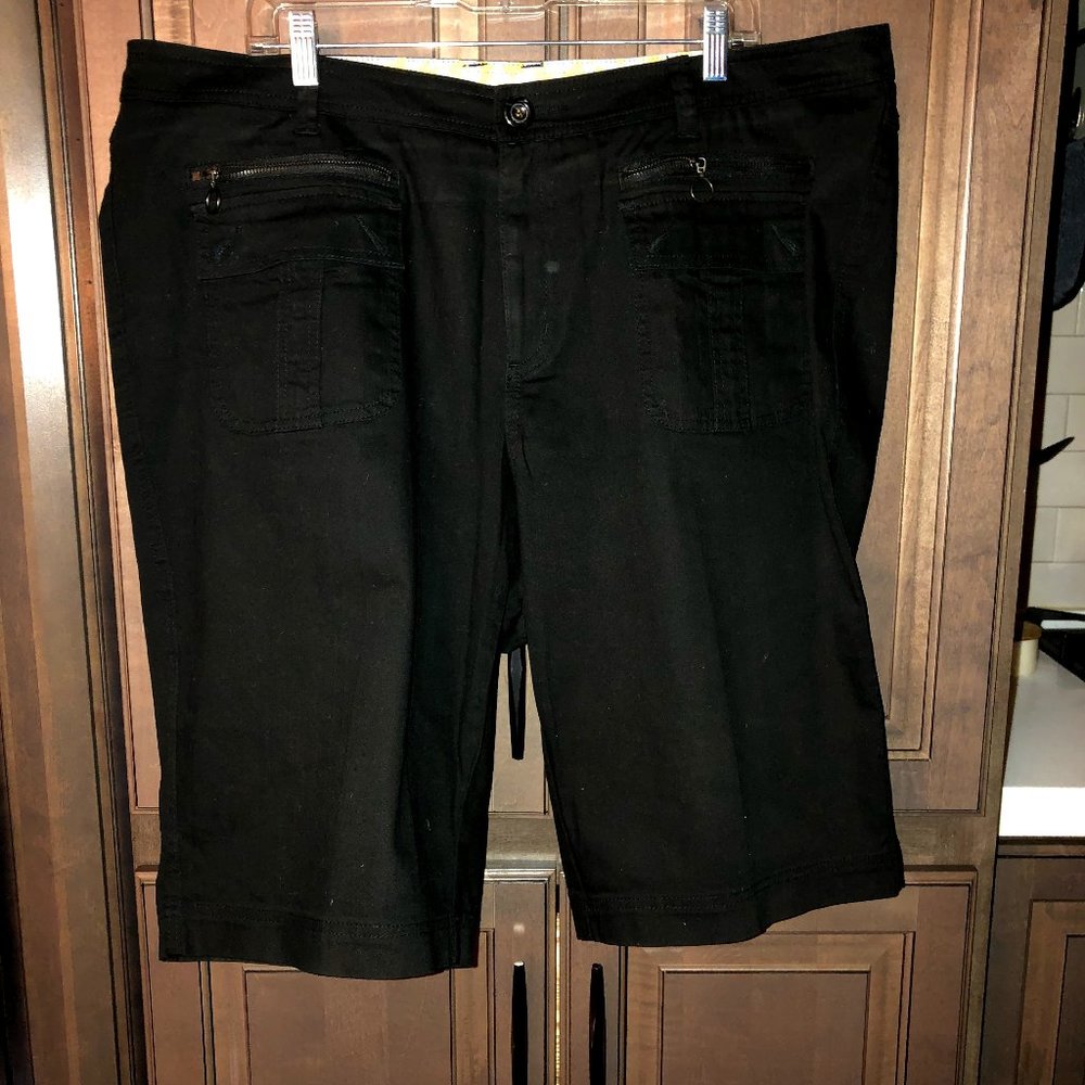 Plus Size Lane Bryant Black Bermuda Shorts